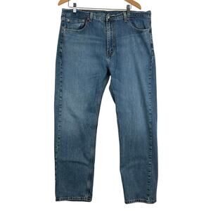 Levis 505 Jeans Mens 40x32‎ Blue Regular Straight Mid Rise Medium Wash Denim